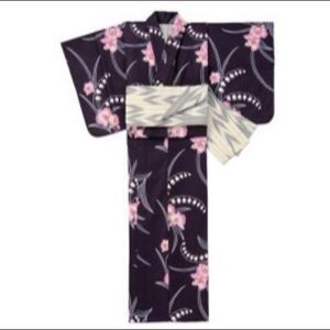 Uniqlo Purple Floral Yukata Kimono from Japan
